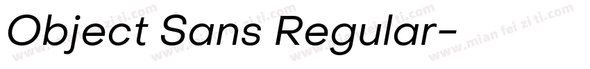 Object Sans Regular字体转换